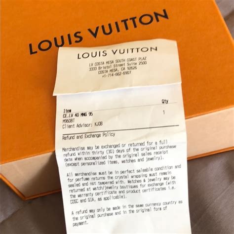 authentic louis vuitton receipt|Louis Vuitton online receipt.